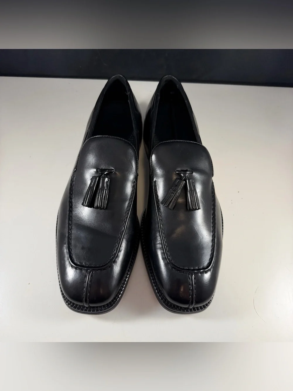 Cole Haan City Mens Black Leather Tassel Loafers- Size 10.5 C- New No Box (Read)